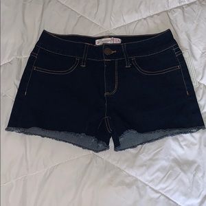 Dark washed jean shorts
